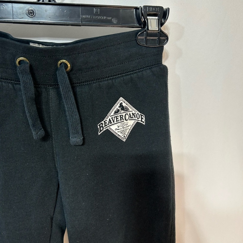 Beaver Canoe ROOTS girls black jogging shorts. Size medium. Drawstring waist. - Picture 2 of 7